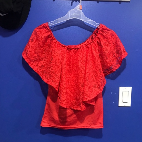 y2k off the Shoulder Bright summer top - Picture 4 of 6